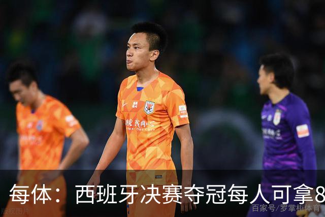 每体：西班牙决赛夺冠每人可拿86.5万欧，输了仍有50万欧